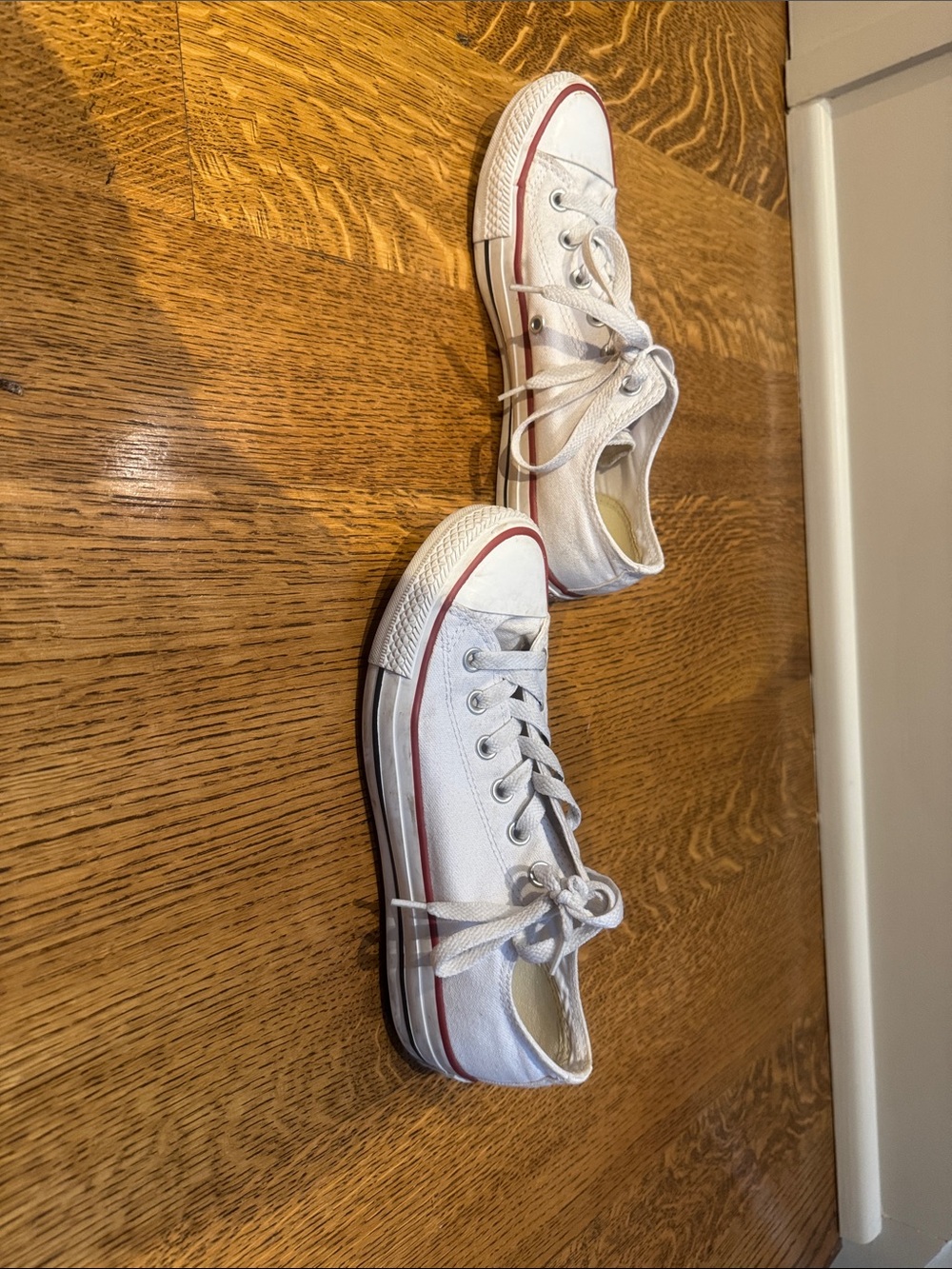 Converse Chuck Taylor All Star White Low Top Canvas Sneakers Women’s 8 Men’s 6 - Picture 4 of 11